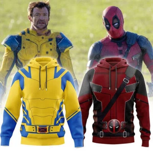 Movie Deadpool 3 Wolverine Hoodie Cosplay Jacket Coat Sweatshirt Pullover Tops - Picture 1 of 26