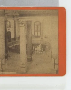 Innenraum Kapitol Turm & Bibliothek Türen IA Iowa Stereoview um 1890 - Bild 1 von 2