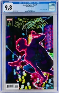 Amazing Spider-Man #1 CGC 9.8 White Pages Rose Besch Variant Marvel 2022 NM/MT - Picture 1 of 2