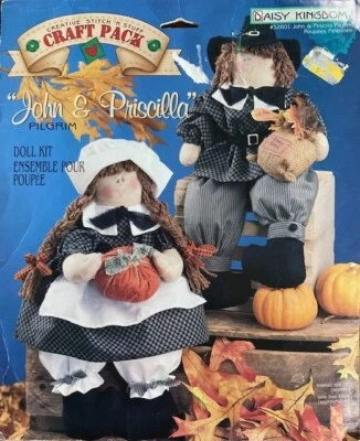 Daisy Kingdom - John and Priscilla Pilgrim Stitch 'N Stuff Craft Pack - SELLADO Foto 1 de 2