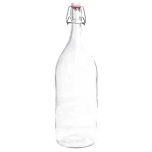 Grosse XXL Glasflasche für 2 Liter mit Bügelverschluss Bügelflasche Ölflasche - Bild 1 von 3