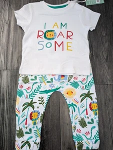 Bnwt Mini Club I Am Roarsome Set 6-9 Months Baby Shower Summer Holiday - Picture 1 of 3