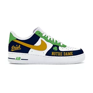 Notre Dame Fighting Irish Custom Painted Air Force 1 - Picture 1 of 5