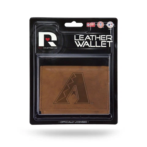 Arizona DEiamondbacks Leather Tri Fold Wallet Embossed Logo Cover