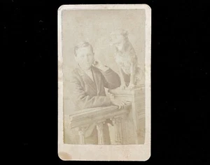 PERRO CDV NIÑO con PET PERRITO EN ESTUDIO LINDO CDV - Imagen 1 de 3
