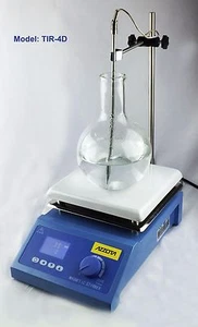 Agitador magnético LCD Azzota® con placa caliente y sonda de temperatura - Imagen 1 de 4
