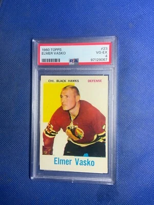 1960 - 61  Topps #23 Elmer Vasko Chicago Black Hawks - Image 1 of 2