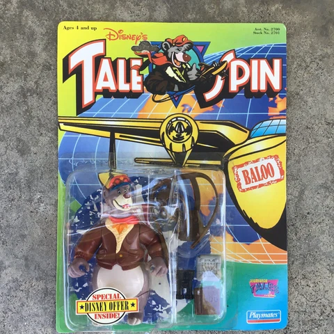 Vintage 1991 Playmates Disney’s Talespin Baloo Action Figure #2701 Toy Plastic Cover