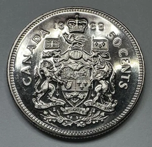 1969 Canadian 50Cent Piece Proof-Like Coin Uncirculated Directly from Set - Picture 1 of 5