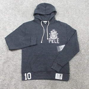 Roots Of Fight Sweater Mens Medium Gray Pele Soccer Pullover Hoodie Sweatshirt - Picture 1 of 14