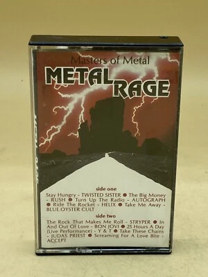 Metal Rage Masters of Metal Cassette Tape 1986 OG 80s Metal Rock Mix KTEL - Image 1 of 4