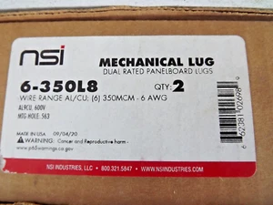 NSi 6-350L8 TERRILLOS TRANSFORMADOR DOBLE CLASIFICACIÓN 350 MCM - 6 AWG - 1EA - Imagen 1 de 5