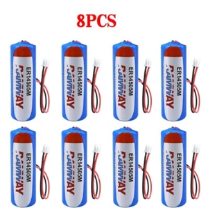 8pcs ER14505M PLC Battery 3.6v 2200mAh Non-rechargeable Battery with White Plug - Picture 1 of 3