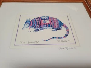 Royal Armadillo by Nora C. Butler framed art - Picture 1 of 5