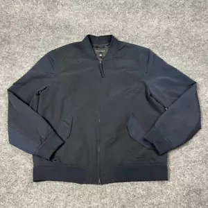 Club Monaco Jacket Mens Extra Large Navy Blue Full Zip Nylon Bomber Street Style - Picture 1 of 11