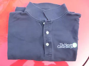 NATURE CONSERVANCY NAVY BLUE SHORT SLEEVE POLO SHIRT Size L - Picture 1 of 5