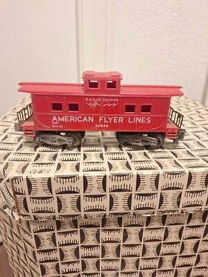 Vintage American Flyer Lines Red Caboose Radio Equipped 24636 1960s  - Image 1 of 4