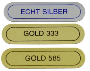10-20-50-100 Haftetiketten - GOLD / SILBER - Aufkleber Etiketten - Picture 1 of 5