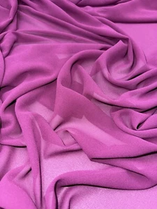 1 mtr purple/plum georgette dress chiffon fabric 58” wide - Picture 1 of 4