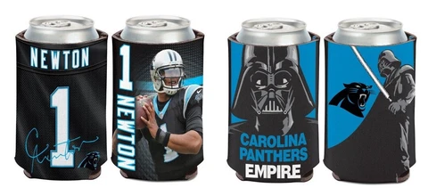 Carolina Panthers 2-sided Can Cooler Cover