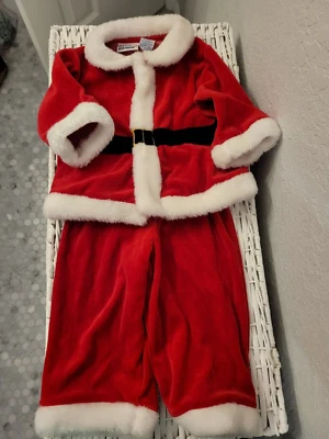 MINIWEAR 3 PEÇAS CONJUNTO DE PAPAI NOEL MENINAS/MENINOS TAMANHO 18 MESES USADO SUPER FOFO! - Imagem 1 de 4