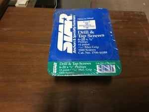 1500 Count Box of 6-20 X 1/2'' Phillips Drill/ Tap Screws Sheet Metal Screws - Picture 1 of 2