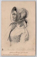 Johanna Kruger Portrait Raphael Tuck Franz Kruger Series Postcard L21