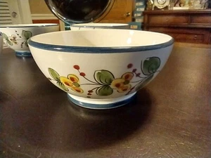 SET 4 Wilfred Andrea by Sadek Floral Ceramic Cereal Bowls Made In Portugal - Picture 1 of 4