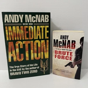 Lote de paquete de tapa dura y fuerza bruta de acción inmediata de Andy McNab - Imagen 1 de 10