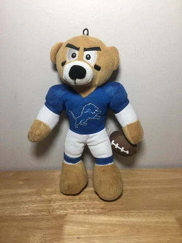 NFL Good Stuff Detroit Lions Football Bear 12.5in Plush Polyester! Cover