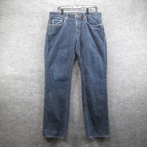 mens bonobos straight leg blue denim jeans size 34 flat iron made in USA - Picture 1 of 12