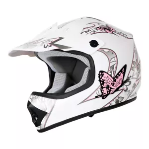DOT Youth Kid Girls Helmet Motocross ATV Off-Road Racing Snowmobile Double D - Bild 1 von 16