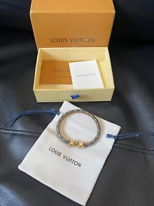Louis Vuitton Historic Mini Monogram Bracelet Brown Canvas Leather Length: 6.9" - Picture 1 of 5