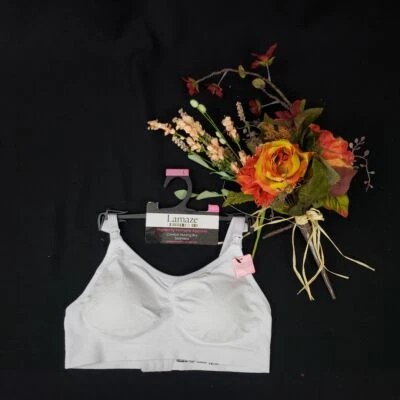 Sujetador Bralette LAMAZE Blanco Sin Costuras Cómodo Enfermería Maternidad Grande Foto 1 de 4