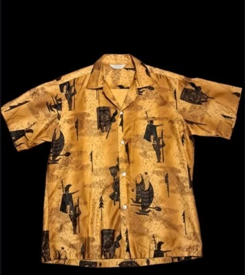 1950s /60s Tiki Shirt - Image 1 of 3