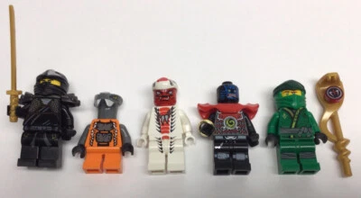 Lot of 5 LEGO Ninjago Snake Minifigures Chokun Snappa Black Green Ninja - Image 1 of 4