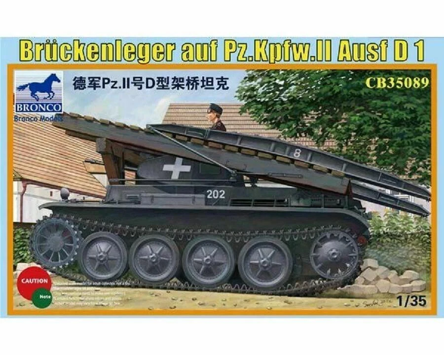 Bronco CB35089 Bruckenleger auf Pz.Kpfw.II Ausf D1 Kit Montaggio 1/35 - Immagine 1 di 1
