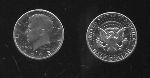 1973-S CLAD PROOF Kennedy Half Dollar GEM BU (D334) - Bild 1 von 3