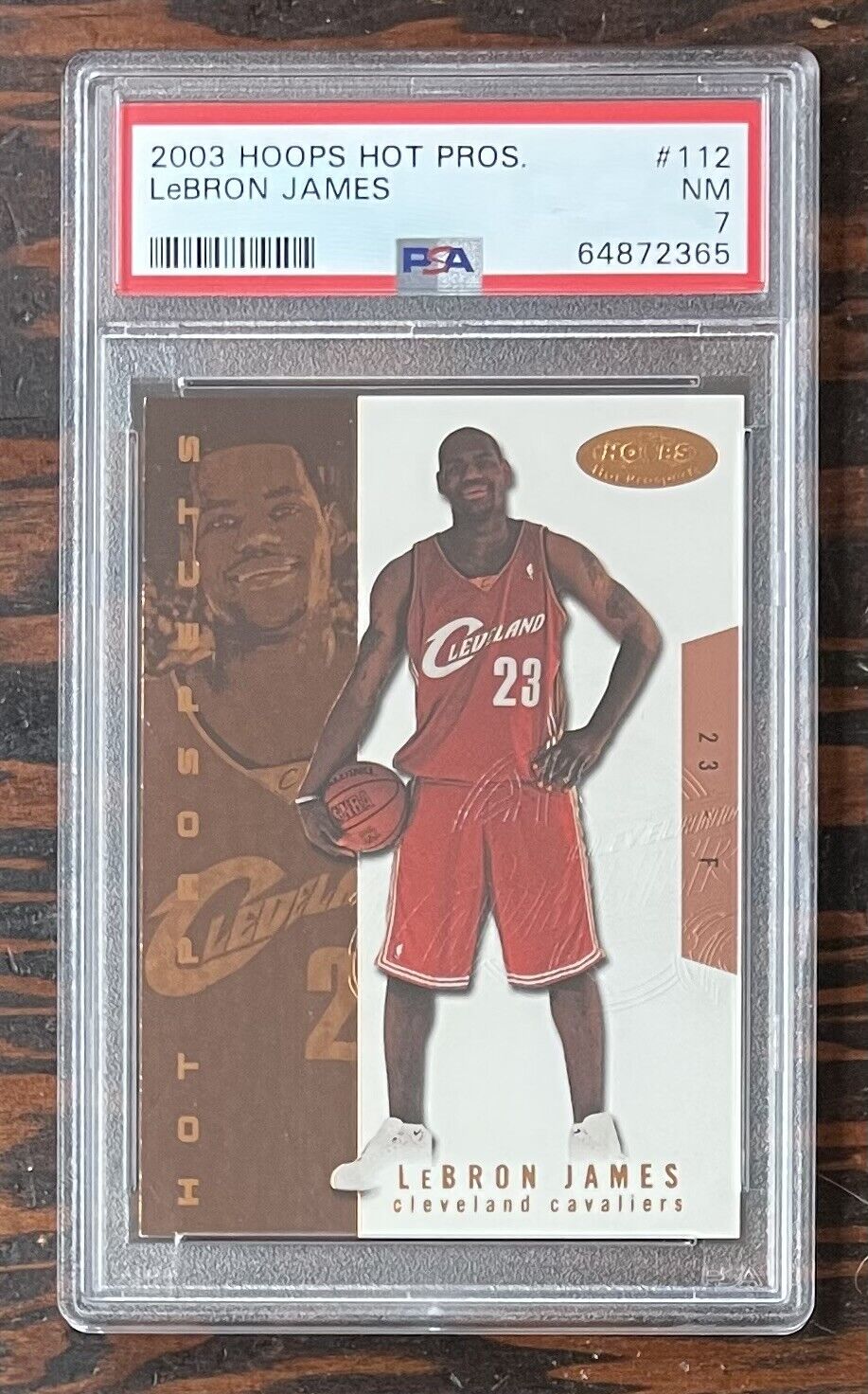 LeBron James 2003 Hoops HOT PROSPECTS #112 - PSA 7 - 264/1000 - SCARCE!