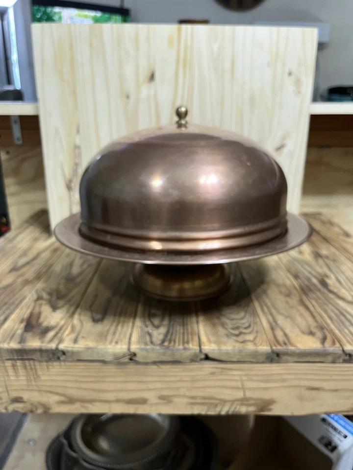 Suporte para bolo de cobre grande vintage - Imagem 1 de 4