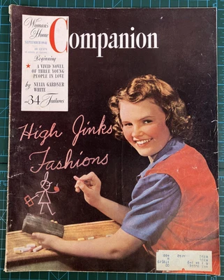 Vintage 1941 Woman's Home Companion Magazine September High Jinks Fashions Issue - Image 1 of 4