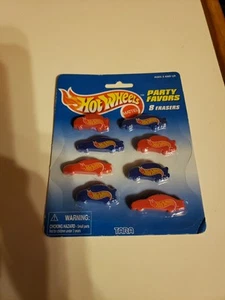 JUEGO DE 8 FAVORES DE FIESTA BORRADOR HOT WHEELS 1997 ROJO AZUL TARA TOY Nº 56010 COCHE. - Imagen 1 de 3