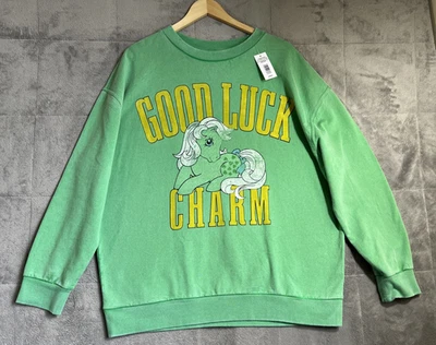 My Little Pony Sudadera Grande Verde Suerte Día de San Patricio Algodón Retro NUEVA Foto 1 de 4