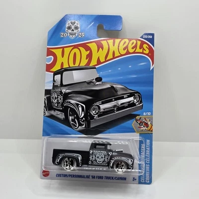 Camión Ford Hot Wheels 2025 Custom '56, estuche negro N Foto 1 de 2
