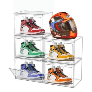 Magnetic Acrylic Clear Shoe Boxes – 360° Clear Plastic Stackable Sneaker Stor... - Picture 1 of 7