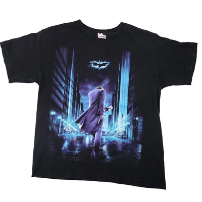 Vintage Y2k Batman The Dark Knight Heath Ledger The Joker Youth Large Graphic T  - Image 1 of 4