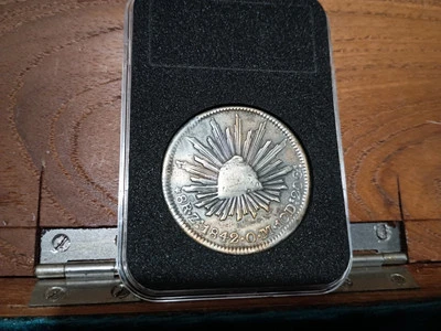 🇲🇽 MÉXICO 8 REALES 1842 Zs OM🎖️ SILVER 💯 "LA QUEMADITA" COINCOLECTTIONCLUB  - Image 1 of 4