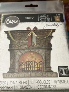 Tim Holtz Sizzix Fireside #664193 Thinlits 10 Piece Die Set Ellison - Picture 1 of 4