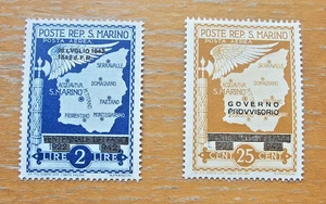 Francobolli Posta Aerea San Marino 1943 #C30, C34 - MH - Foto 1 di 1