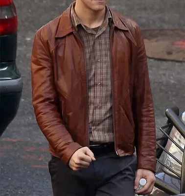 Men's Brown Cafe Racer Leather Biker Jacket Size XS S M L XL 2XL 3XL Custom Made - Image 1 of 4